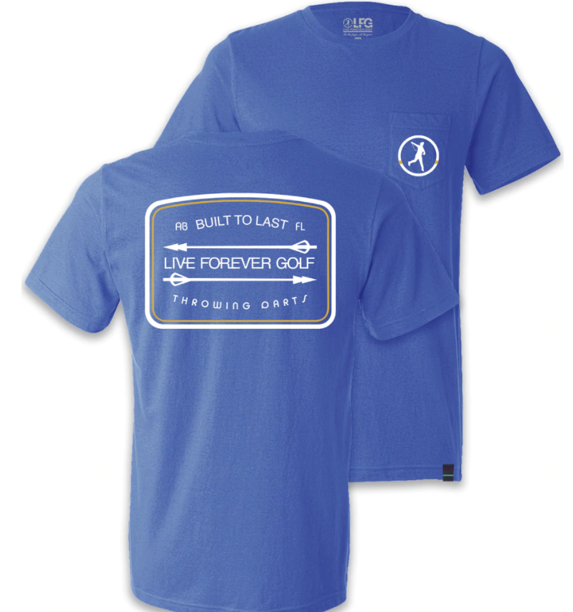 T-SHIRT - THROWING DARTS BLUE