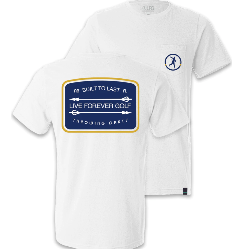 T-SHIRT - THROWING DARTS WHT