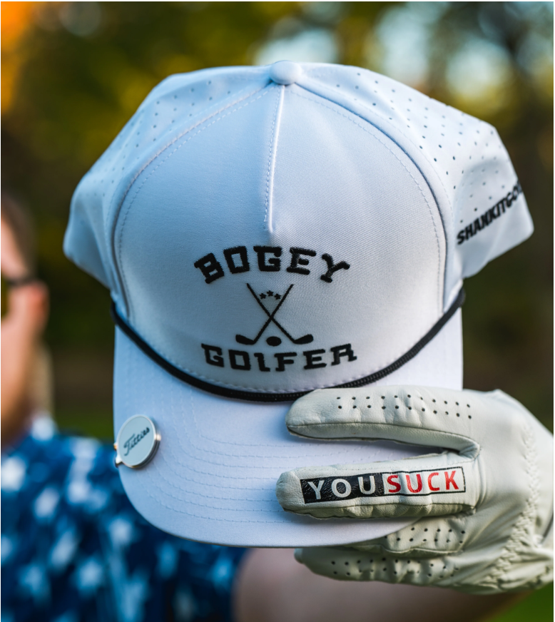 Bogey Golfer White Golf Hat