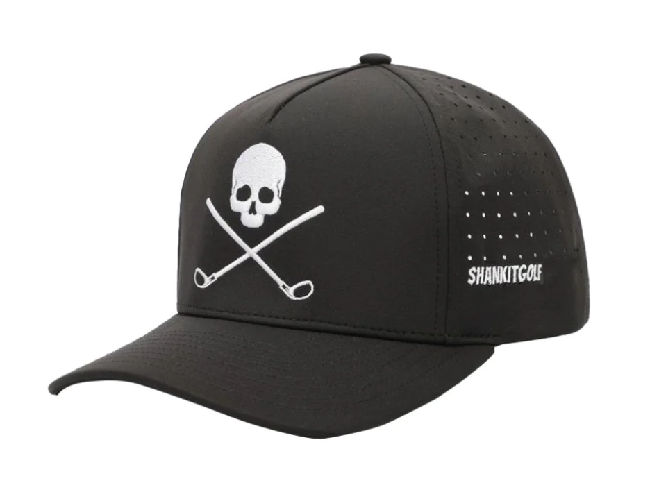 Skull and Crossbones Black Golf Hat